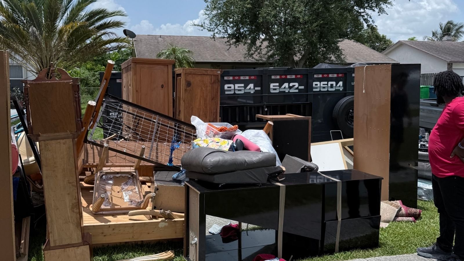 Furniture and household items during property cleanout