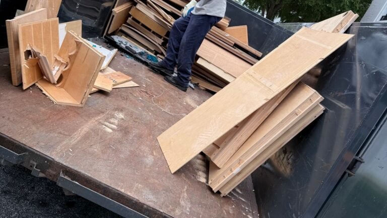 Lumber and wood debris removal from property