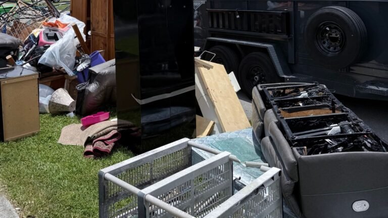 Property cleanout with furniture and debris removal